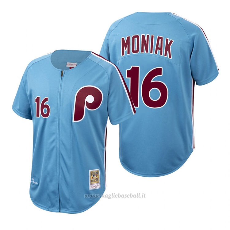 Maglia Baseball Uomo Philadelphia Phillies Mickey Moniak Autentico Cooperstown Collection Blu